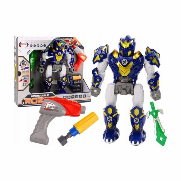 LeanToys Robot Zbraň Šroubovák Vrtačka Světlo Zvuk Námořn...
