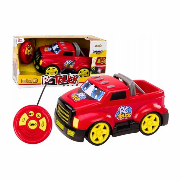 LeanToys Dálkově ovládané kreslené auto s červenými zvuky