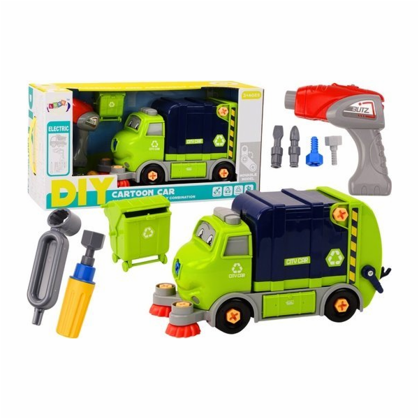LeanToys Popelářské auto Kreslená hračka, kterou lze přem...