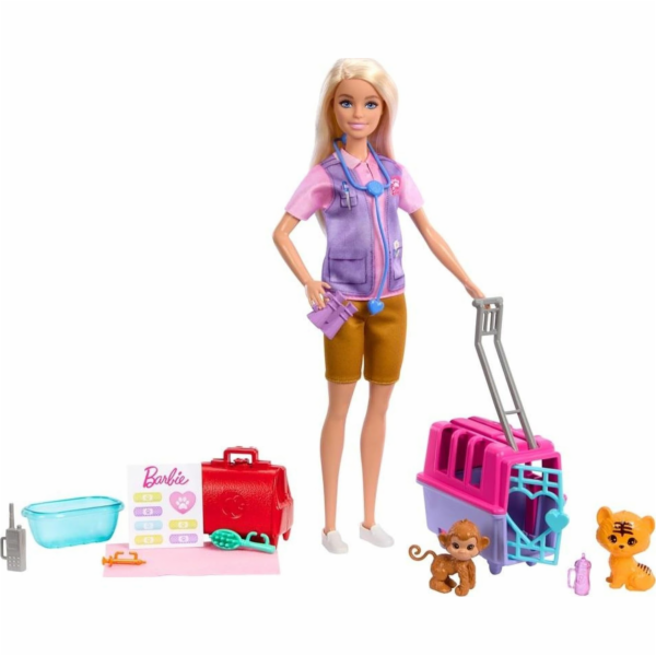 Mattel Barbie BRB ZÁCHRANA ZVÍŘAT PANENKA HRG50 WB6