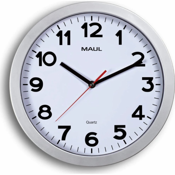 Maul MAUL Wanduhr Step weiß/silber Kunststoff 30cm inkl. ...