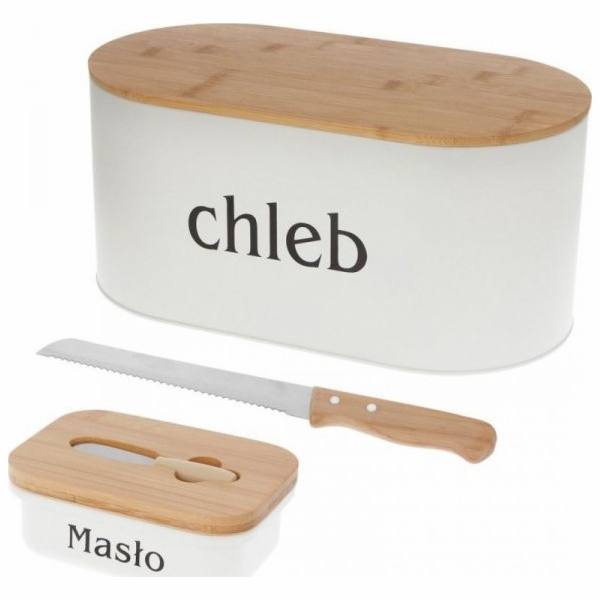 Brunbeste Chlebník OCELOVÝ CHLEBNÍK + MISKA NA MÁSLO S NŮ...