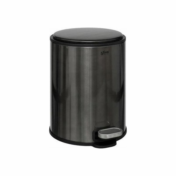 5five Ocelový odpadkový koš DELTA, 6 l