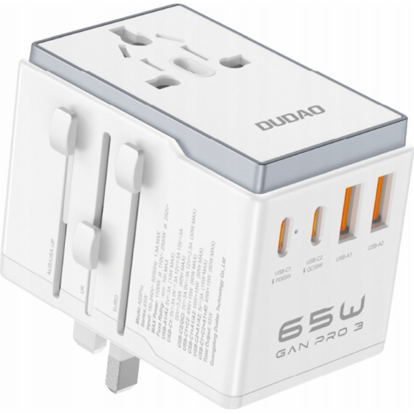 Dudao USB adaptér Dudao A65Pro 65W cestovní adaptér EU / ...