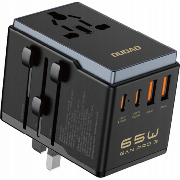 Dudao USB adaptér Dudao A65Pro 65W cestovní adaptér EU / ...