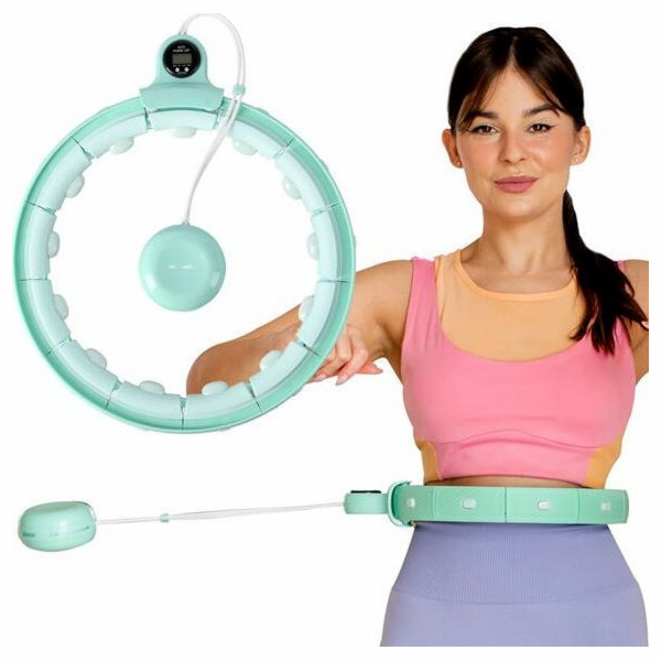 One Fitness Hula hoop s počítadlem závaží fh02 zelená