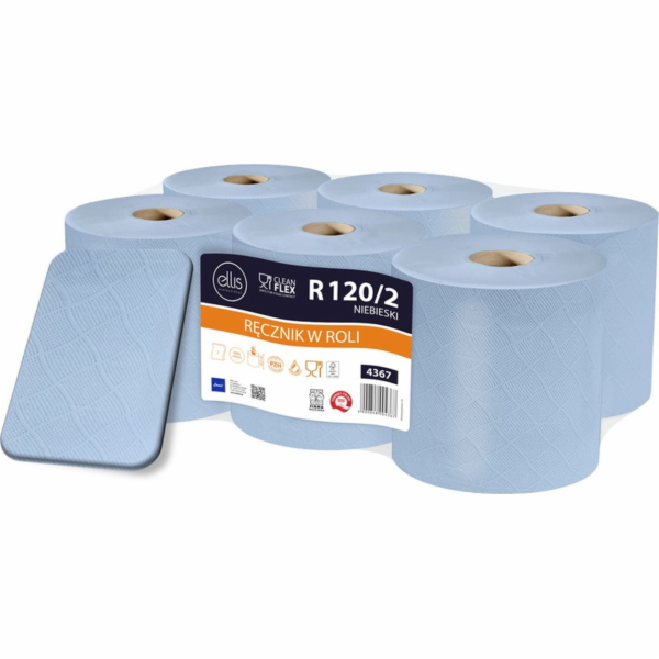 Ellis Ellis ručník v roli 120m 2w celulóza modrá (6)