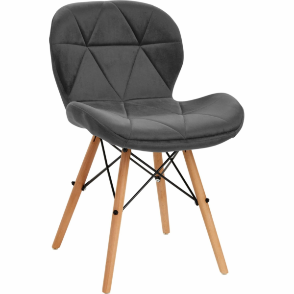 Activeshop Skandinávská židle 4Rico QS-186 sametově šedá
