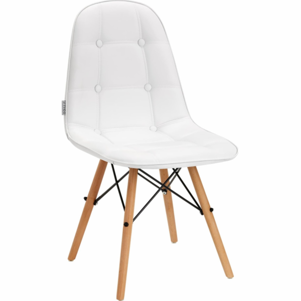 Activeshop Skandinávská židle 4Rico QS-185 eko kůže bílá