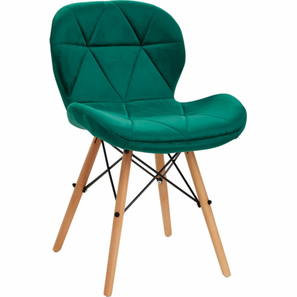 Activeshop Skandinávská židle 4Rico QS-186 sametově zelená
