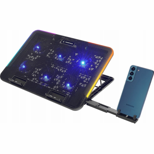 Rampage Chladicí podložka Sixpower R9 15.6, RGB, nastavit...