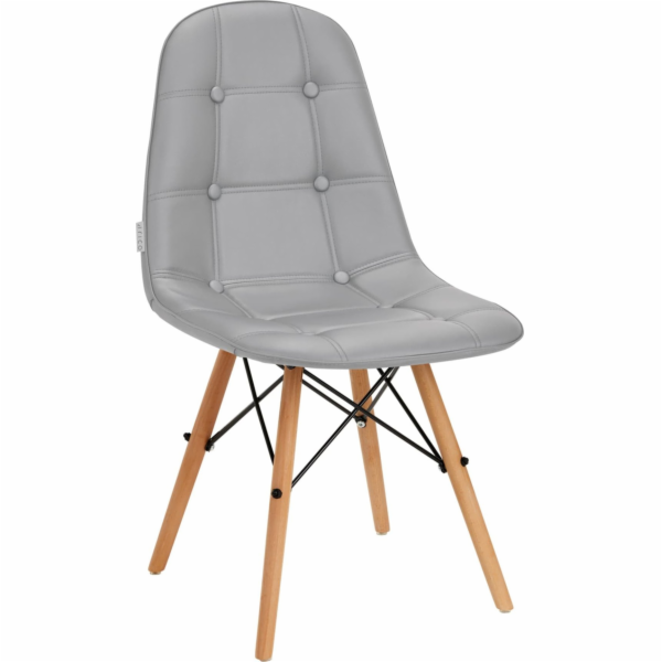 Activeshop Skandinávská židle 4Rico QS-185 eko kůže šedá