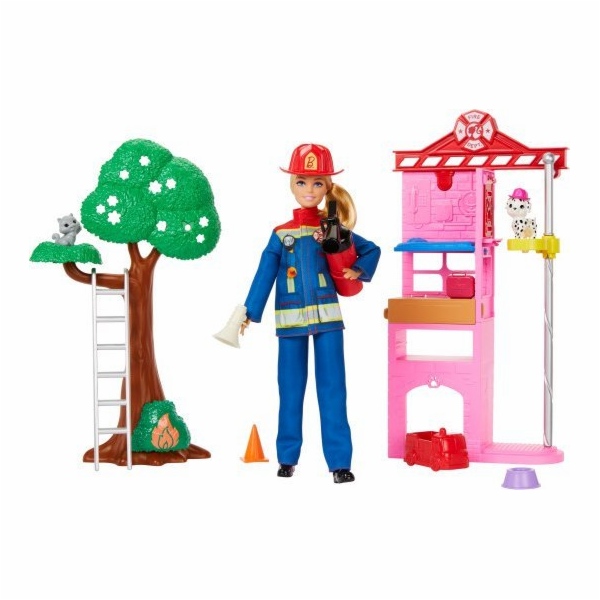 Mattel Panenka Barbie od Career. Panenka hasič HRG55