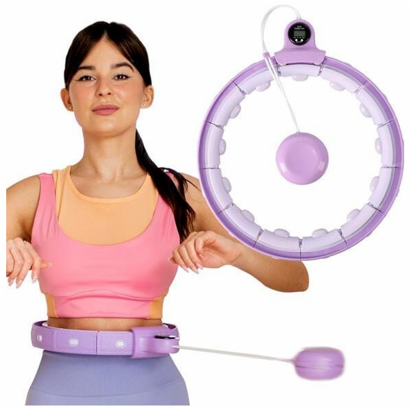 One Fitness Hula Hoop s počítadlem závaží fh02 fialová