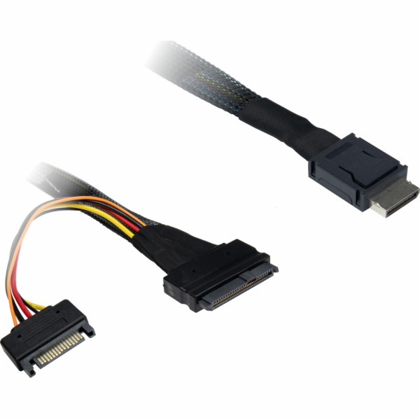 Inter-Tech Kabel SFF 8611-4i - SFF 8639, SATA napájecí 0,...