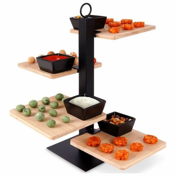 Excellent Houseware Servírovací talíř na svačiny, 4 úrovn...