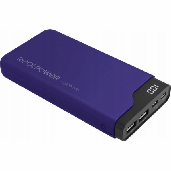 Realpower Powerbanka Powerbank PB-15000C tmavě modrá 15 0...