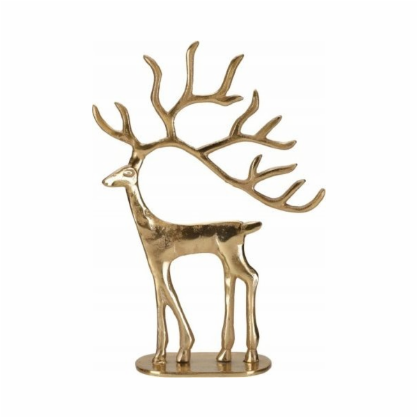Koopman Vánoční figurka Sobík zlatý hliník 31 cm