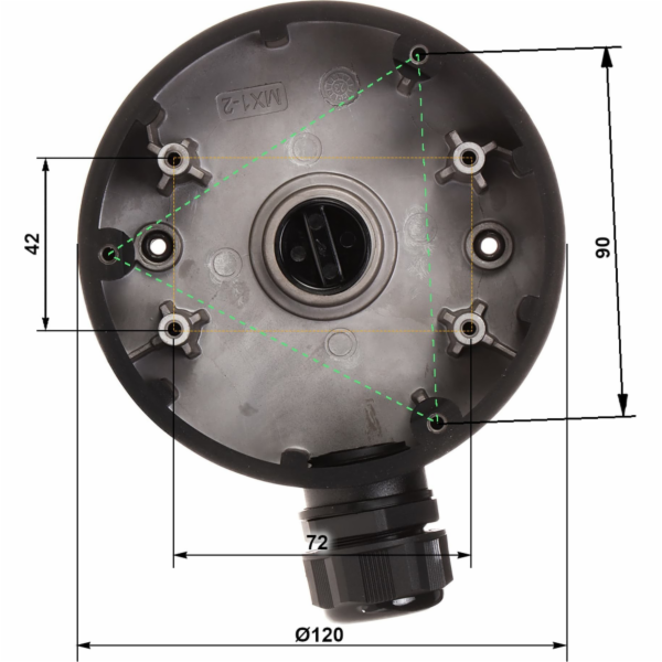 Hikvision DRŽÁK KAMERY DS-1280ZJ-DM46(ČERNÝ) Hikvision
