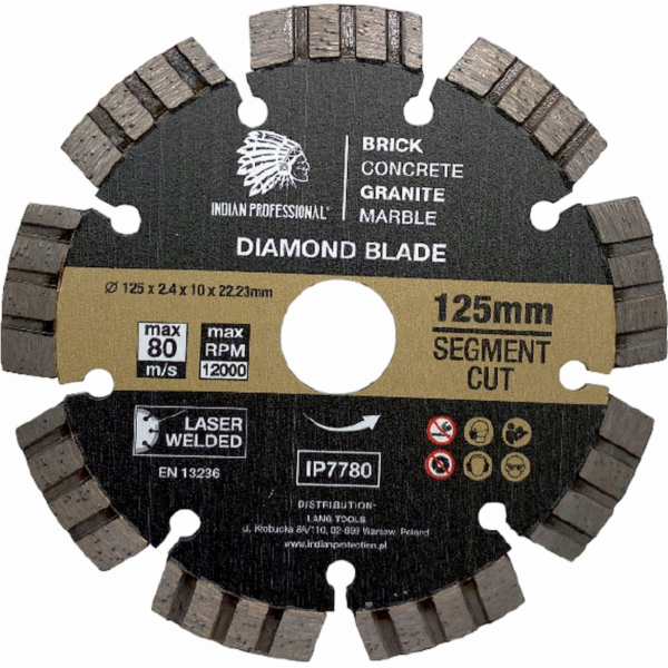 INDIAN PROFESSIONAL DIAMANTOVÝ KOTOUČ 125 mm TURBO CUT SE...
