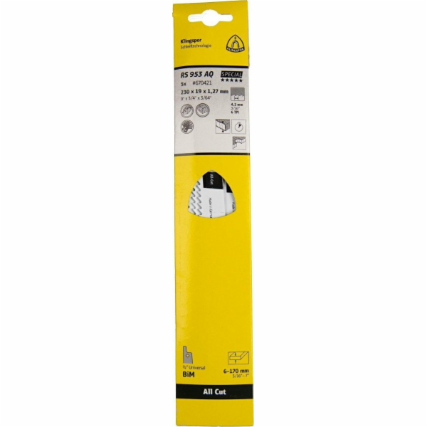 Klingspor KLINGSPOR PILOVÝ LIST KLINGSPOR 230x19x1,27mm R...