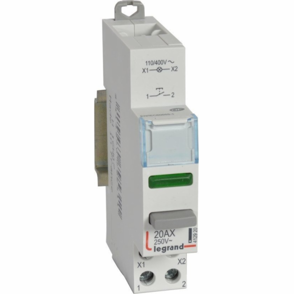 Legrand Tlačítkový spínač monostabilní 20A, NO+LED, se ze...