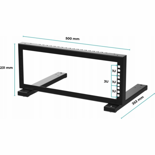 STALFLEX RACK STAND STR19-3U-B STALFLEX
