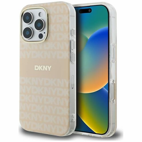 DKNY DKNY DKHMP16LHRHSEP Růžový pevný kryt pro iPhone 16 ...