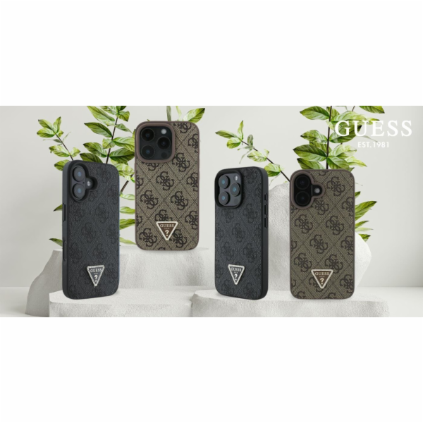 Guess Guess GUHCP16MP4TDPW Pevný kožený kryt pro iPhone 1...