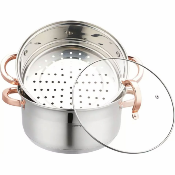 Klausberg KLAUSBERG PARNÍ HRNEC 3 DÍLY 24 cm KB-7734 RŮŽO...