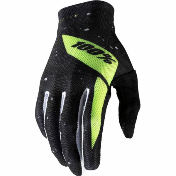 100% Rukavice 100% CELIUM Rukavice černá fluo žlutá vel. ...