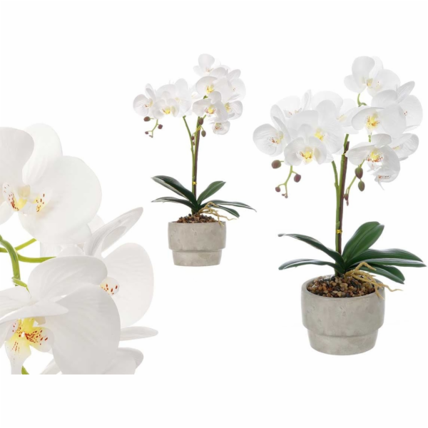 Ibergarden Umělá orchidej v cementovém květináči ORCHI, 4...