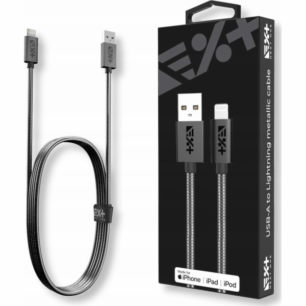 NEXT ONE Kabel USB-A - Lightning 1 m šedý (NEX-CO-CL-2)