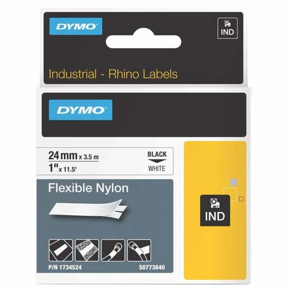 Dymo Elastická nylonová páska bílá 24x3,5 (S0773840)
