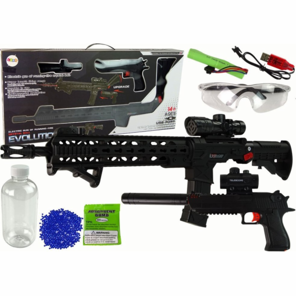 LeanToys Příslušenství k vodním kuličkám Rifle, černé