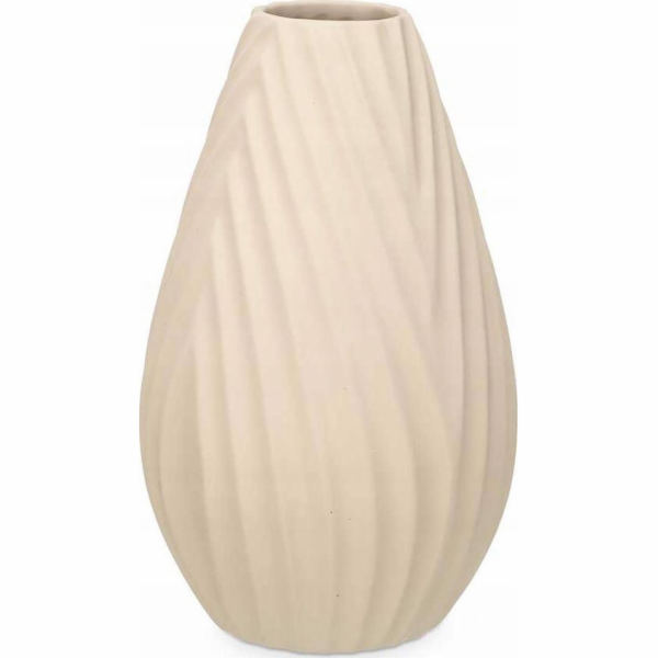 Giftdecor Keramická váza DIAGONAL STRIPE, béžová