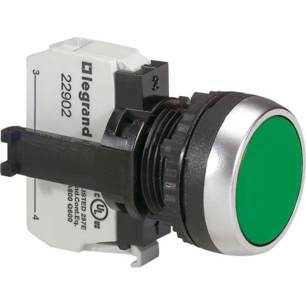 Legrand Ovládací tlačítko 22mm zelené 1R (023702)