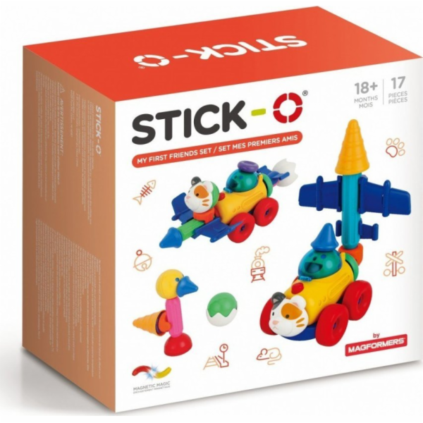 Magformers Sada samolepicích figurek s kamarády, 17 dílů