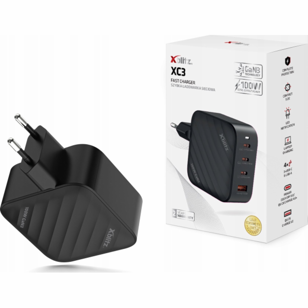 Xblitz Nabíječka XC3 PD100W GaN3 síťová nabíječka