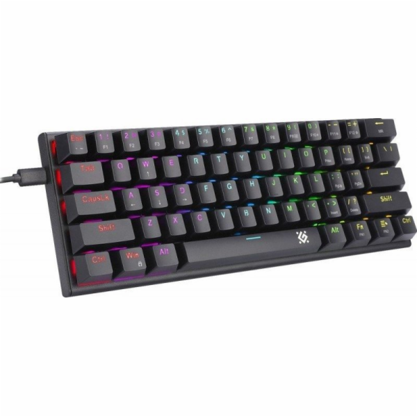 Defender Mechanická klávesnice CAIRON GK-081 s RGB podsví...
