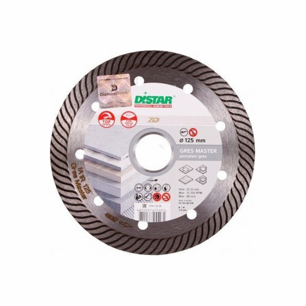 Distar Diamantový kotouč Distar 7D GRES MASTER 125 mm 1A1...