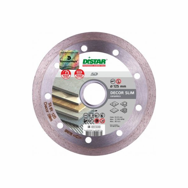 Di-Star DIAMANTOVÝ KOTUL 1A1R 125x1,2x8x22,23 Decor Slim