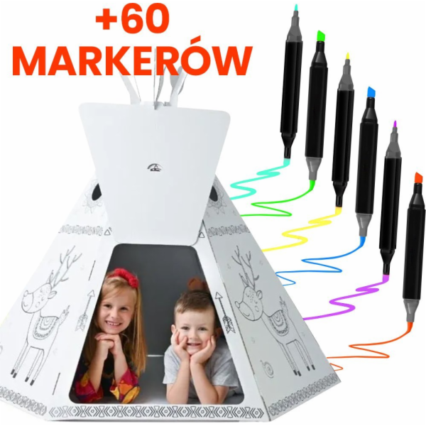 ExtraLink | Sada fixů 60 ks + hračka teepee |
