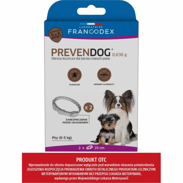 Francodex FRANCODEX PREVENDOG biocidní obojek 35 cm pro v...