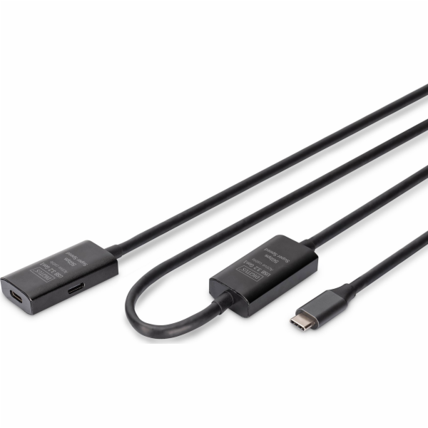 Digitus Aktivní prodlužovací kabel USB-C - USB-C, USB 3.2...