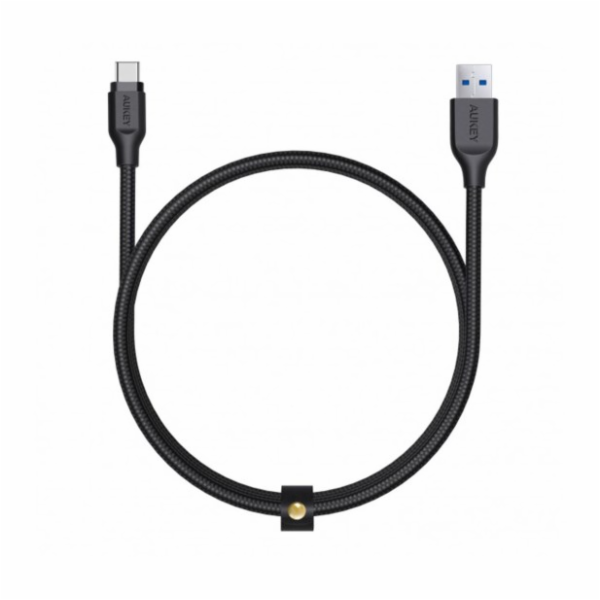 KABEL AUKEY USB-A - USB-C, 5GBPS, QC 15W, OPLETENÝ, 2M