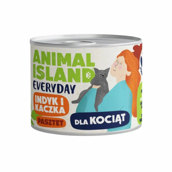 ANIMAL ISLAND Everyday Krůta a kachna pro koťata - mokré ...