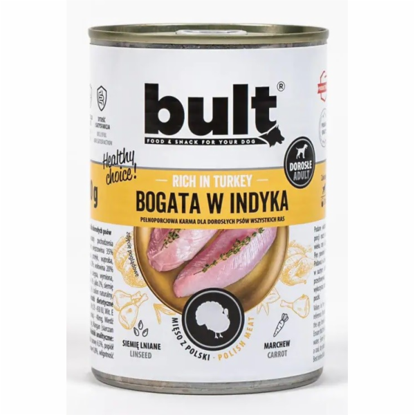 bult Bohaté na krůtí maso - Mokré krmivo pro psy - 800 g