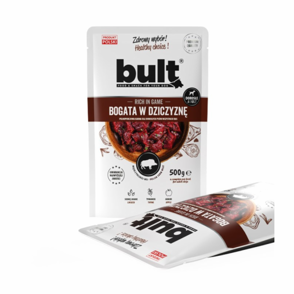 bult sáček s mletým masem bohatým na zvěřinu pro psy 500g