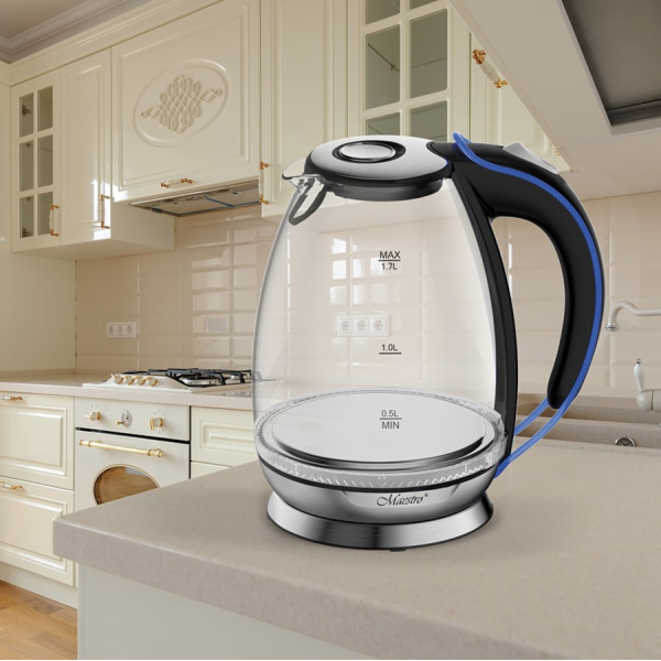 Maestro MR-054 Rychlovarná konvice s osvětlením, sklo 1,7l